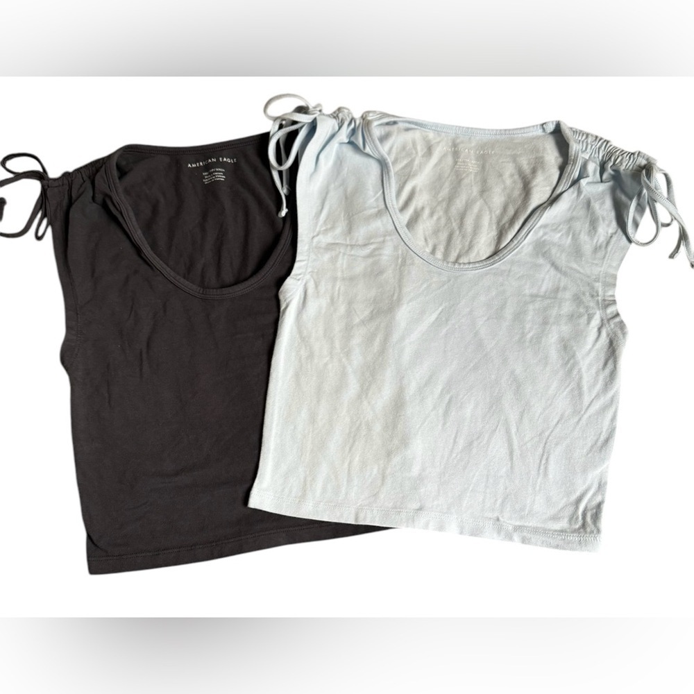 American Eagle Cinched Shoulder Crop Top Tee Bundle- XXS